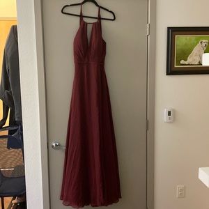 Azazie Cabernet bridesmaids dress size A8